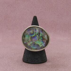 silpada sterling silver classic rock abalone r2760 ring size 8